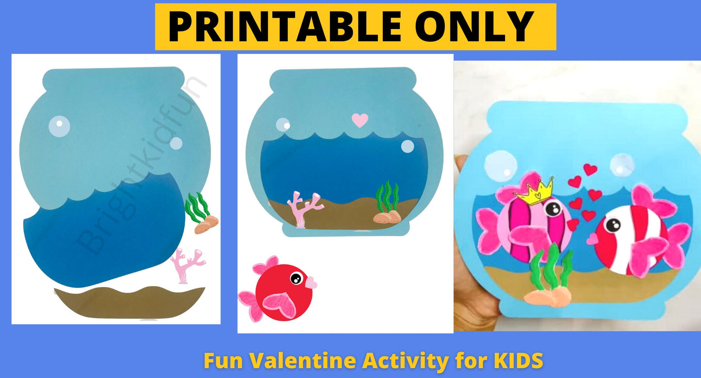 Valentine fish Craft for Kids