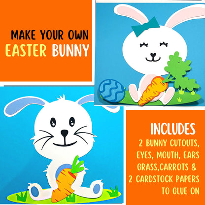 DIY EASTER Bunny Craft Kit| Easter craft Kit| Easter Chick craft| Easter Kids Craft| Paper craft kit| Easter activity for kids | Spring DIY