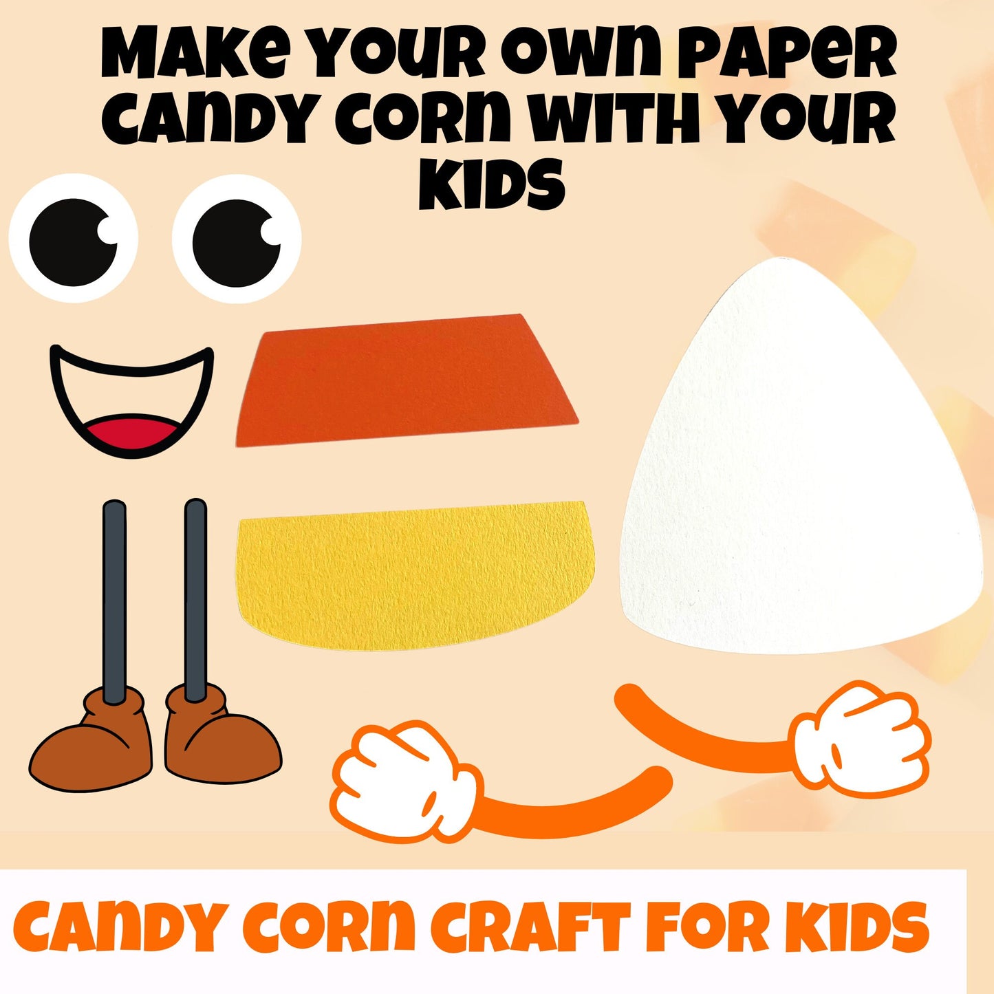 Candy Corn Craft for Kids|Preschool craft| Toddler Craft| DIY kit | Fall craft ideas| Fall activities for kids