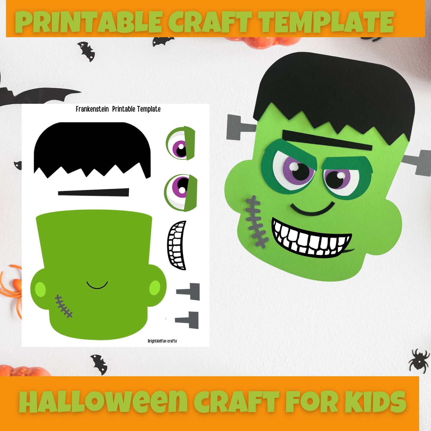 PRINTABLE HALLOWEEN CRAFT Template| Halloween Craft for kids|