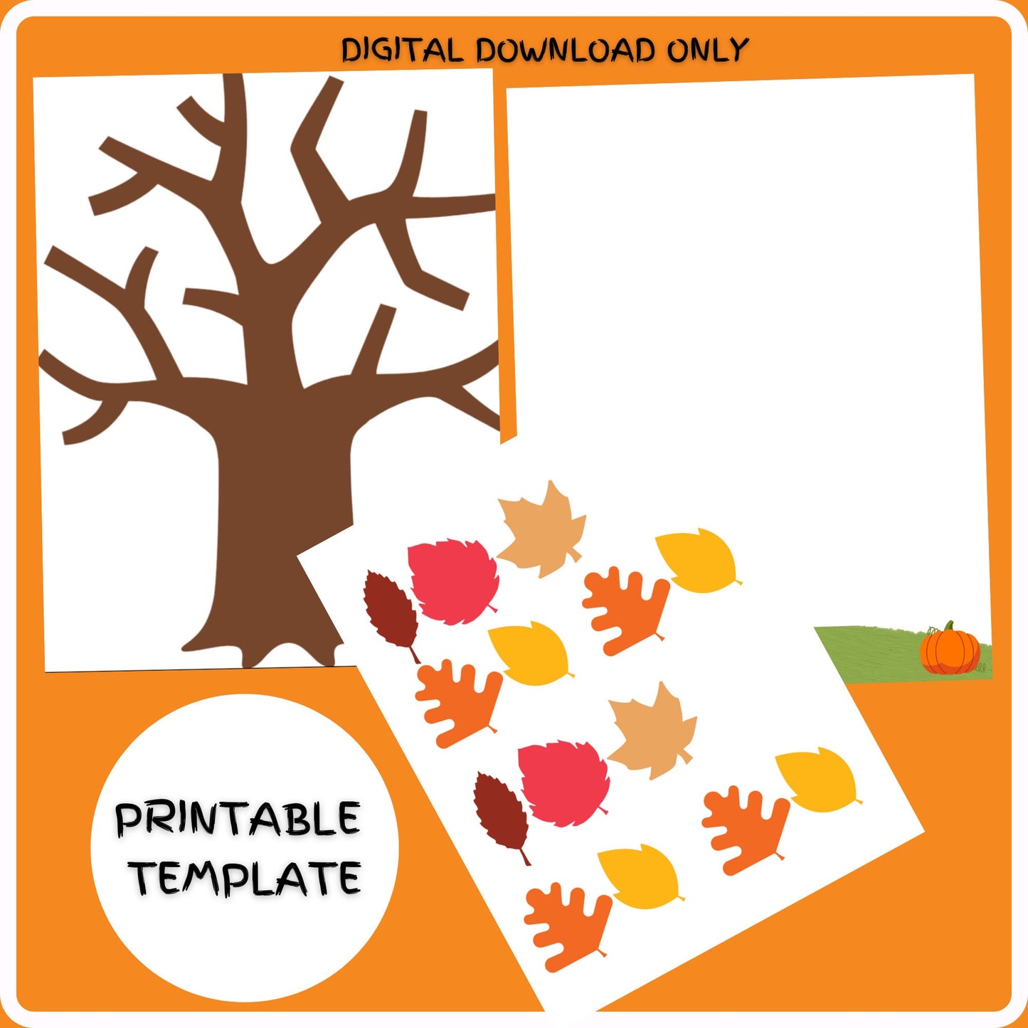 Thankful Tree Printable| Gratitude tree| Fall Kids Classroom Activity|Thanksgiving Gratitude Activity | Kids Thanksgiving Activity