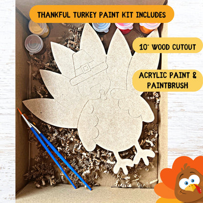 Thanksgiving Craft Kit| Fall wreath DIY kit| Thankful Turkey Painting Kit| Fall Craft Kit|  Turkey DIY Paint Kit | Thanksgiving Kit