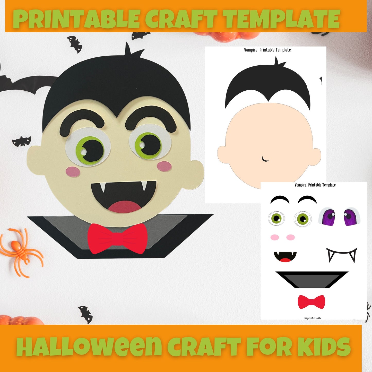 PRINTABLE HALLOWEEN CRAFT Template| Halloween Craft for kids|