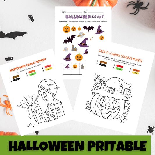 HALLOWEEN ACTIVITIES PRINTABLE| Halloween Activity Bundle| Printable Halloween Worksheet For Kids