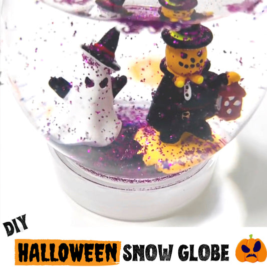 DIY Halloween SNOW GLOBE