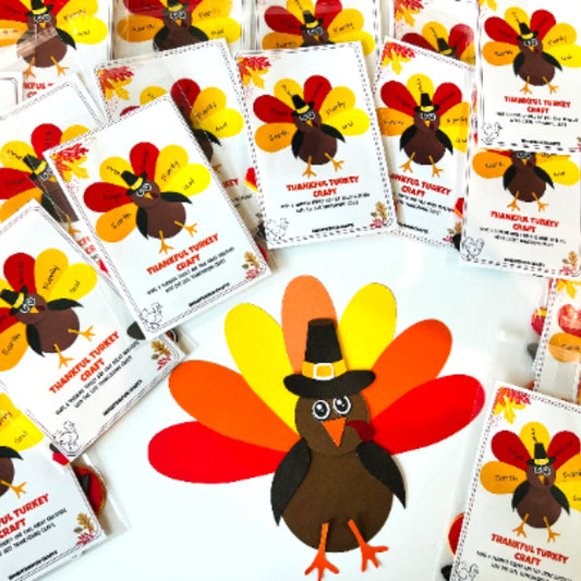 Turkey Paper craft kit| Thanksgiving craft activity|  DIY kids craft| Fall craft kids|Turkey craft for kids| Thankful turkey|Build a Turkey