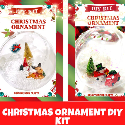 CHRISTMAS Ornament DIY Kit| Christmas Craft Kit| Christmas gifts| Christmas DIY Kit|Christmas snow globe ornament