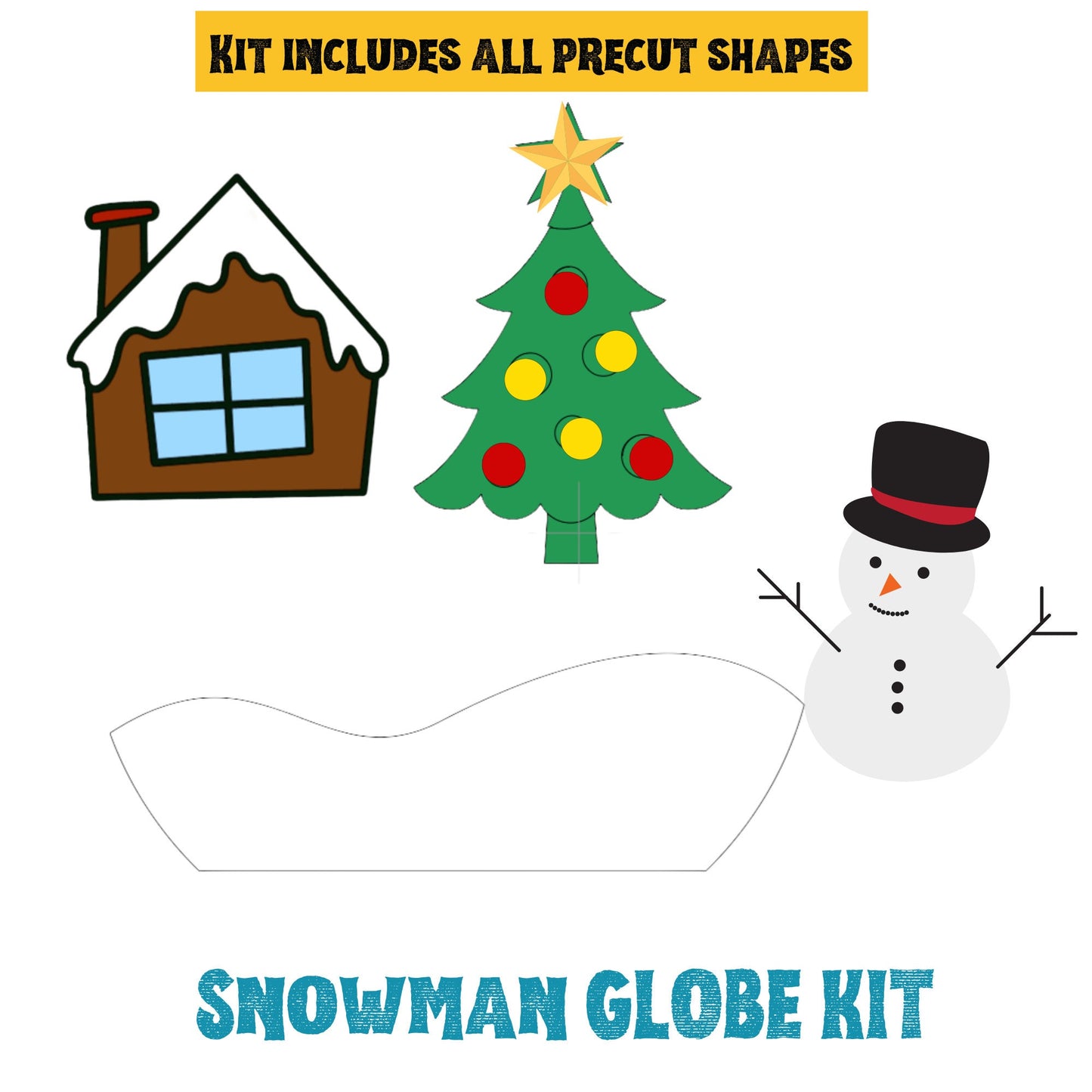 Paper Snow globe DIY Kit| Winter craft for kids| Winter Christmas party favor|Preschool crafts