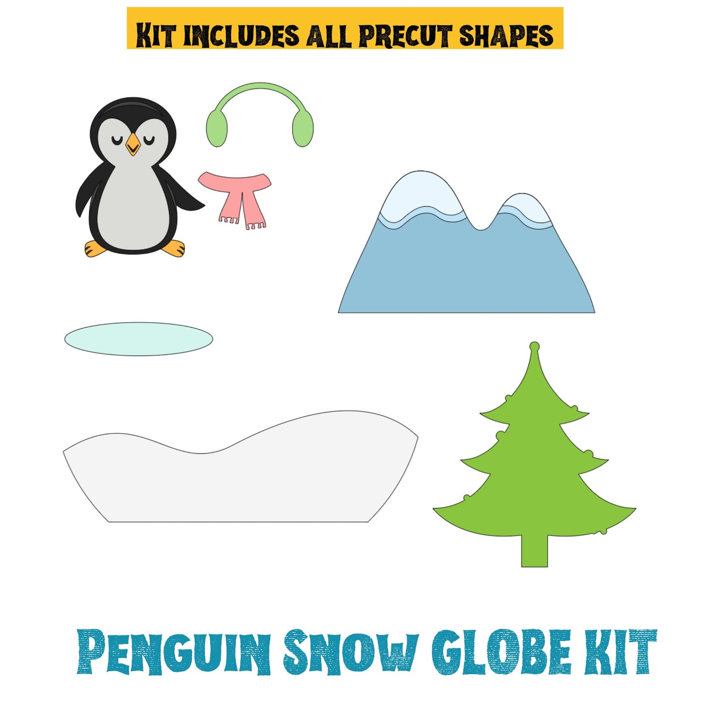 Paper Snow globe DIY Kit| Winter craft for kids| Winter Christmas party favor|Preschool crafts