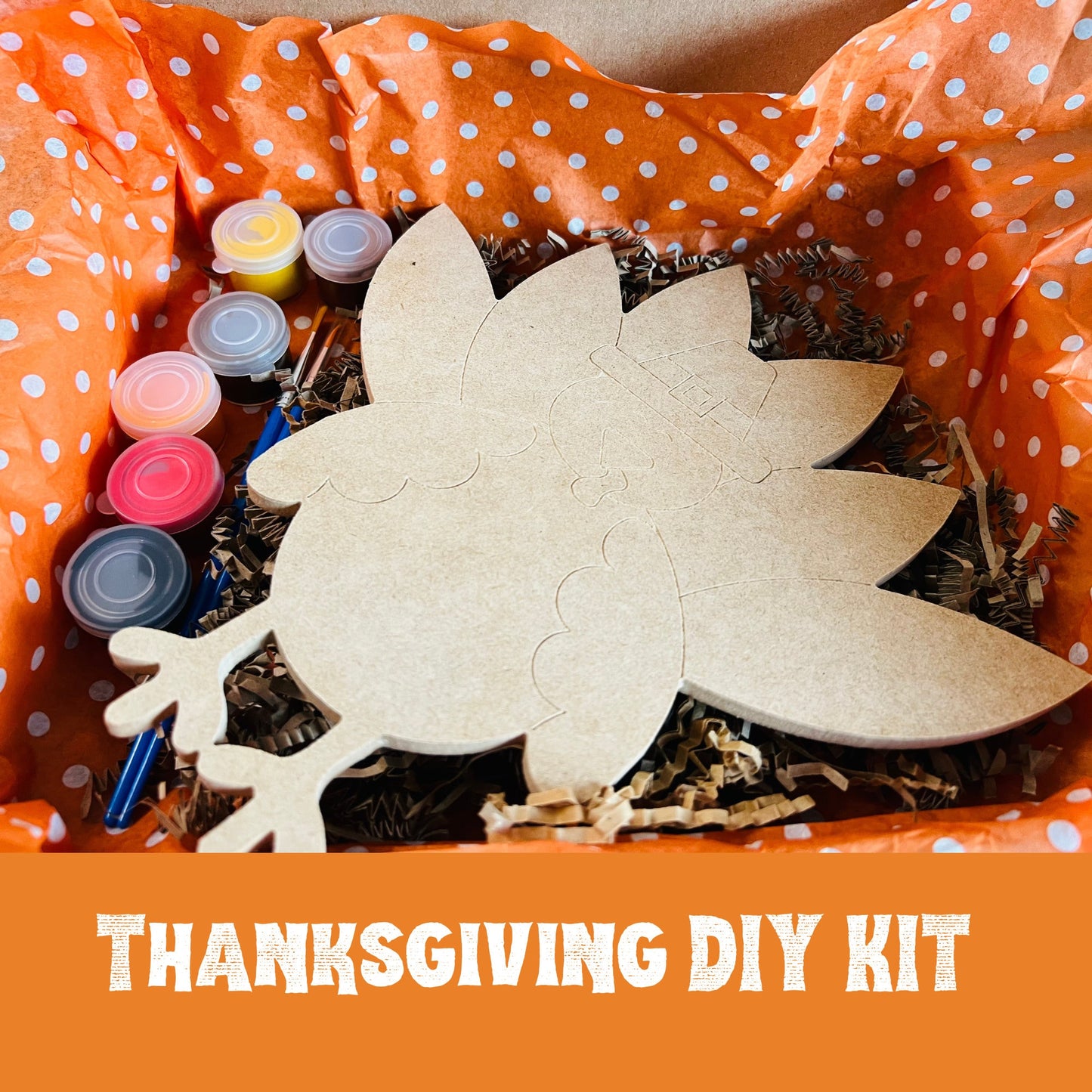 Thanksgiving Craft Kit| Fall wreath DIY kit| Thankful Turkey Painting Kit| Fall Craft Kit|  Turkey DIY Paint Kit | Thanksgiving Kit