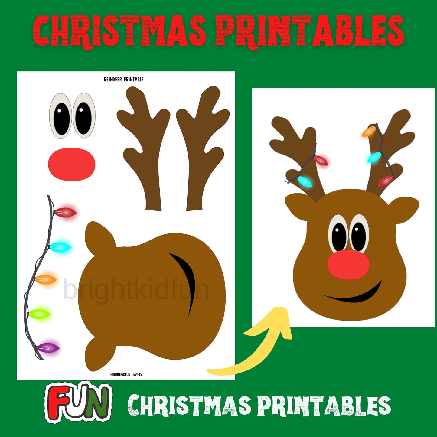 CHRISTMAS PRINTABLE Bundle Pack| Christmas craft for kids | Holiday crafts activities| Holiday decor