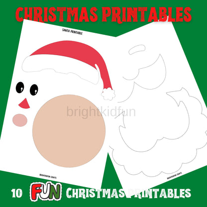 CHRISTMAS PRINTABLE Bundle Pack| Christmas craft for kids | Holiday crafts activities| Holiday decor