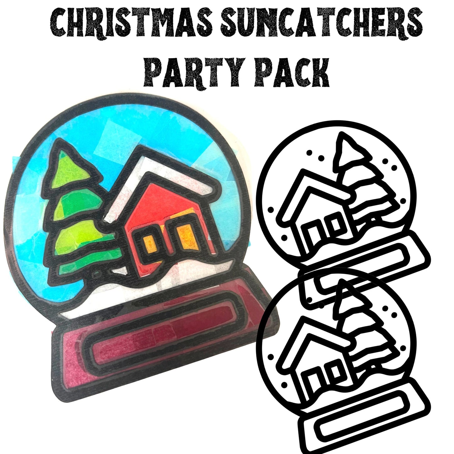 WINTER SNOW GLOBE Suncatchers Bundle Pack| Winter Party Pack