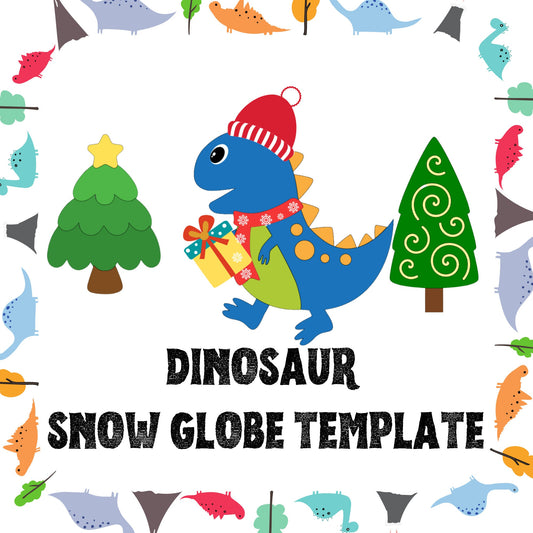 DINOSAUR THEME Snow globe PRINTABLE