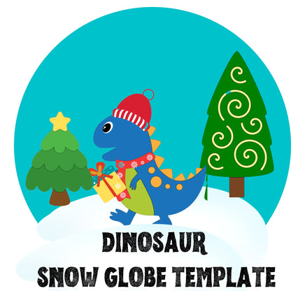 DINOSAUR THEME Snow globe PRINTABLE