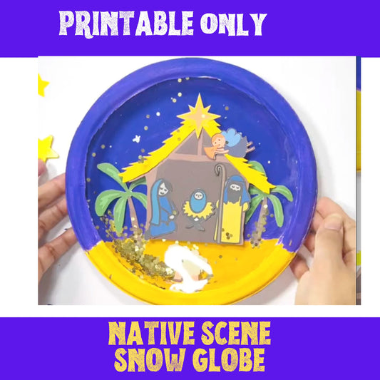 Native Scene Snow globe Craft For Kids