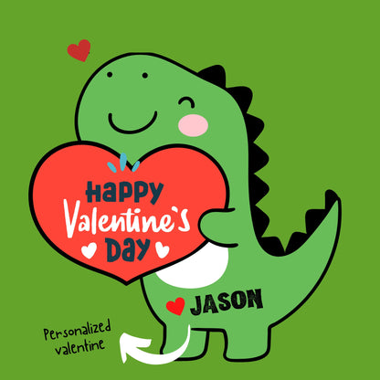 Dino-mite Valentine: Adorable Card with Pencil Attached| Fun Valentine's Day Card\|Valentine classroom party