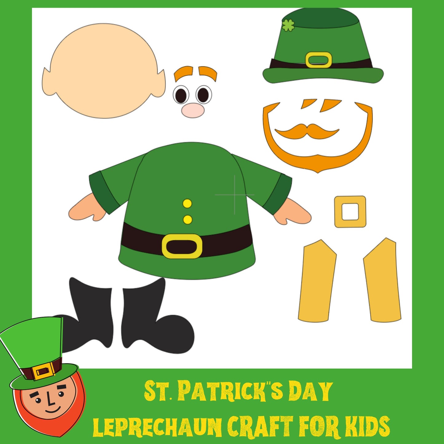 ST. PATRICK’s Day Craft For Kids| Rainbow Paper Craft| Leprechaun Craft kit| St. Patrick’s day wreaths kit