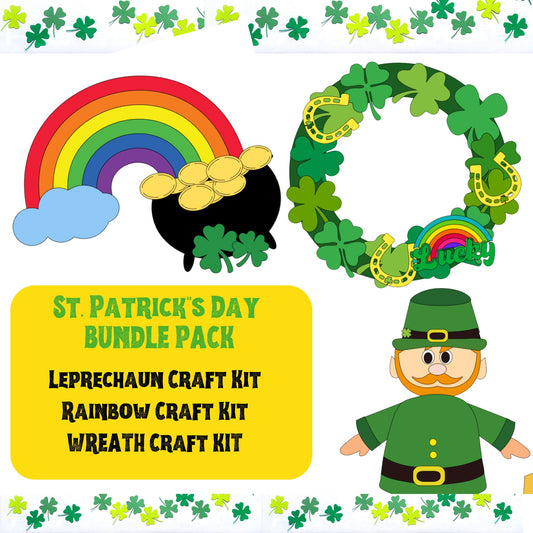 ST. PATRICK’s Day Craft For Kids| Rainbow Paper Craft| Leprechaun Craft kit| St. Patrick’s day wreaths kit