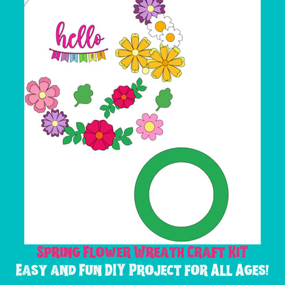 DIY Spring Flower Wreath Craft Kit| Paperwreath craft kit