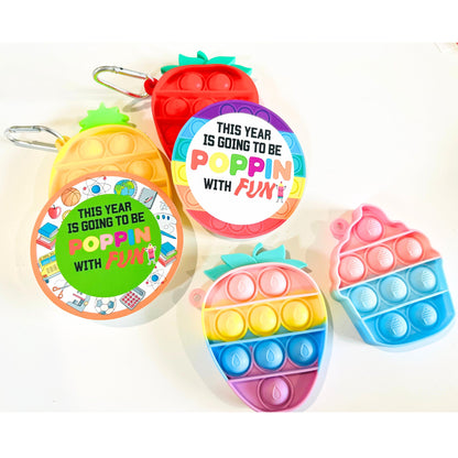 POPPIT BACK To SCHOOL - Classroom gifts| Popit Classroom favors| Popit keychains|Back To School Class gift| Welcome student gifts