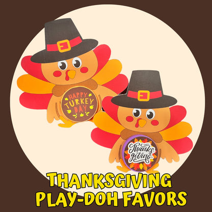 THANKSGIVING PLAY-DOUGH Favors| Thanksgiving Party favors