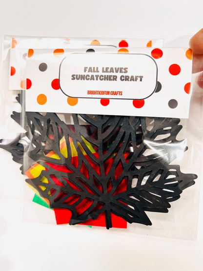 FALL LEAVES SUNCATCHER| Thanksgiving craft kit|