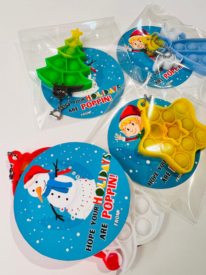 Christmas Popit favors| Holiday Pop it Party favors