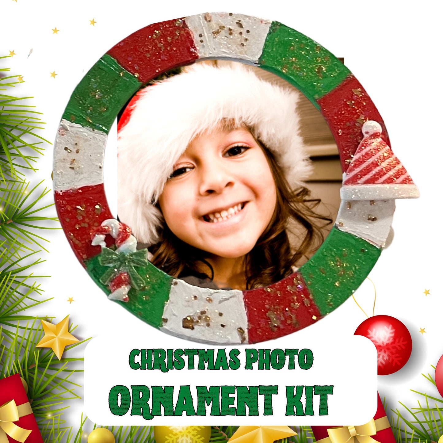 Picture Frame Ornament KIT |DIY Christmas Ornament Kit  | Christmas DIY | Kid'sCraft Kit | Holiday Craft