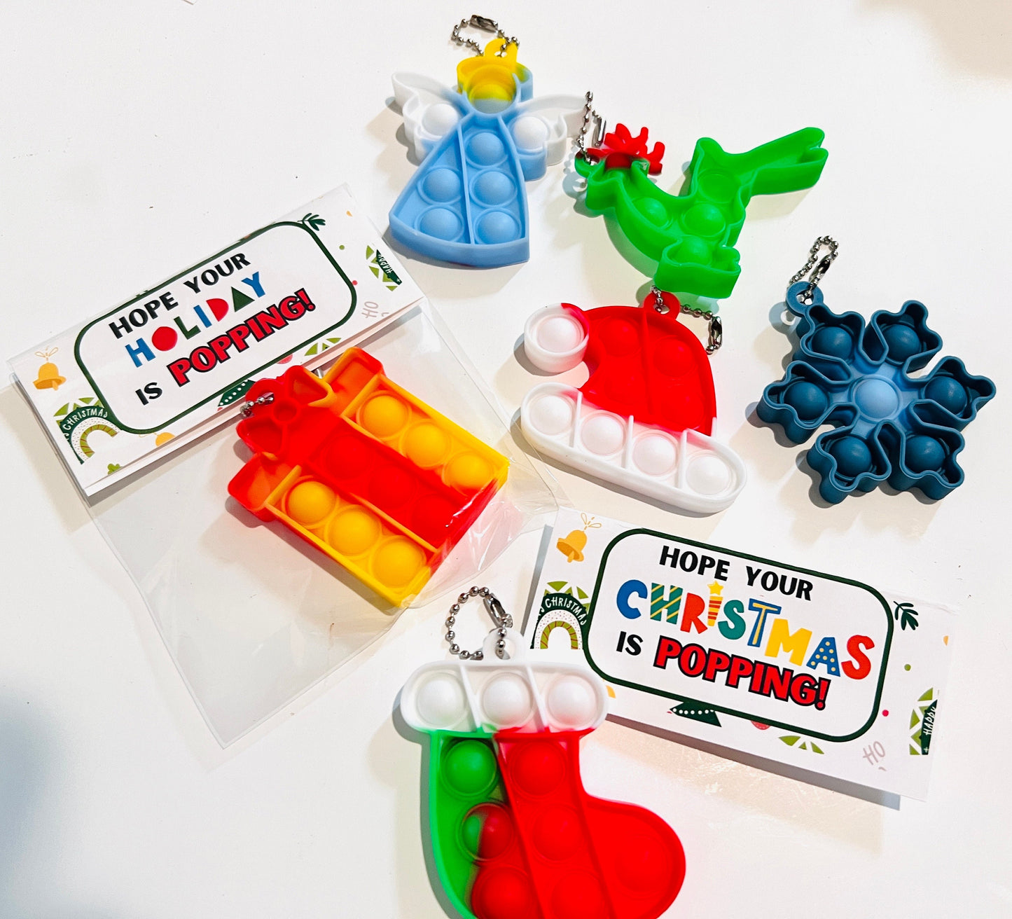 Christmas Popit favors| Holiday Pop it Party favors