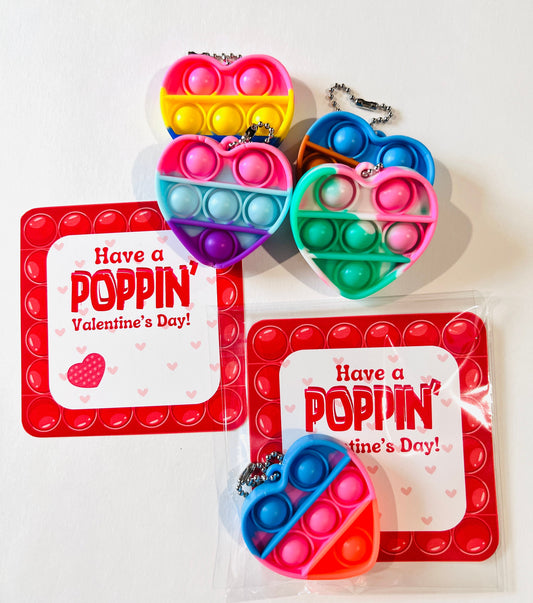 Valentines mini Popit Favors| Class Valentine gifts