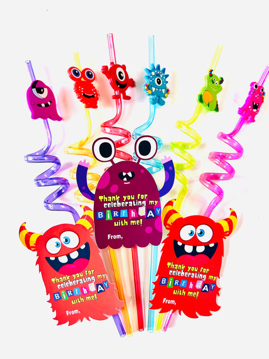 MONSTER STRAW GIFTS for Birthday Party Favor