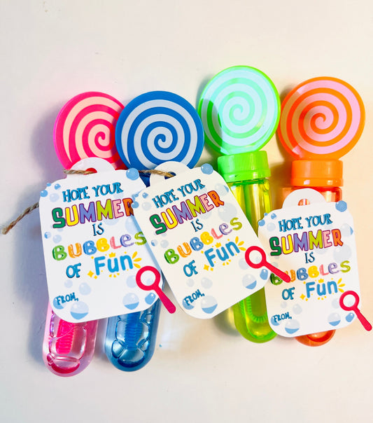 Summer End Of School Year Bubble favors| Last day of School Class gifts