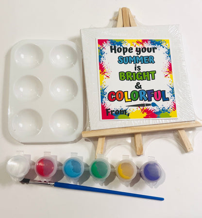 Summer Paint Party Favors/ End of school year gifts