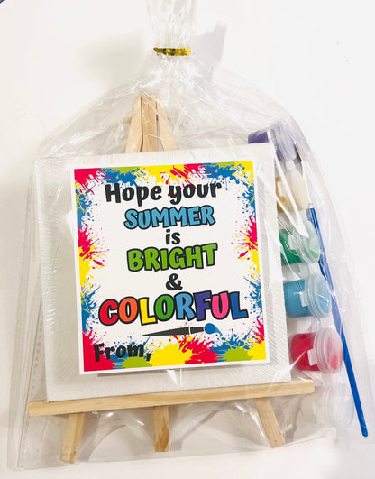 Summer Paint Party Favors/ End of school year gifts