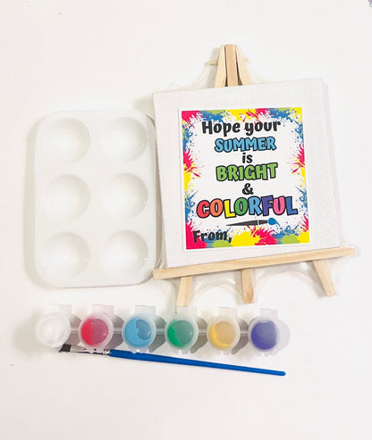 Summer Paint Party Favors/ End of school year gifts