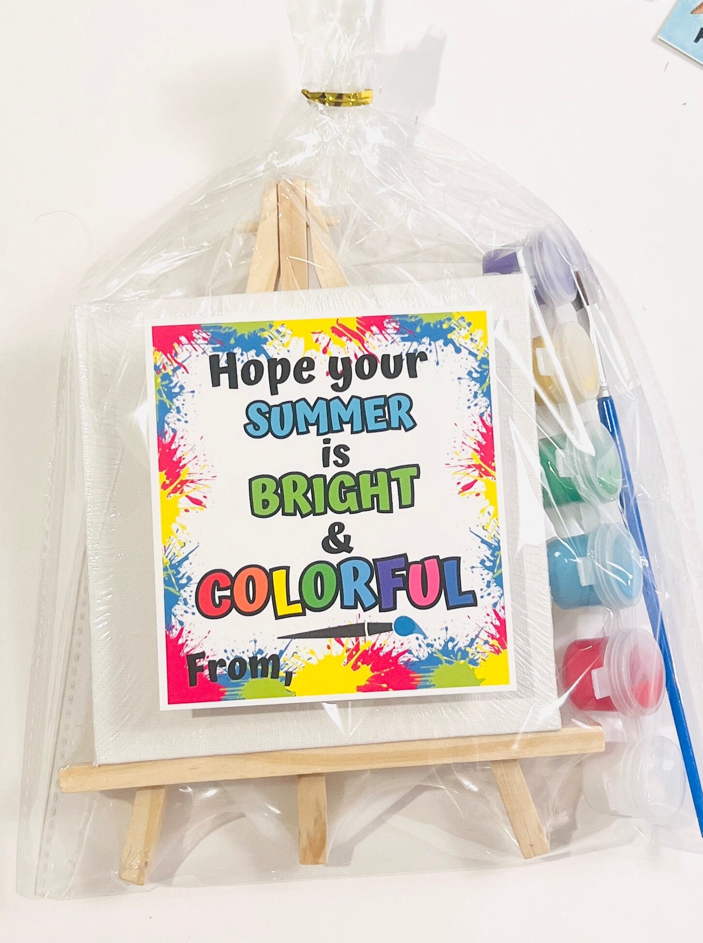 Summer Paint Party Favors/ End of school year gifts