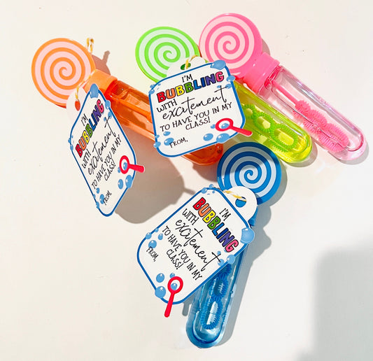 Back To School Bubble Favors For Class