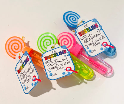 Back To School Bubble Favors For Class